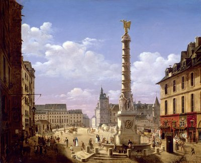 Der Brunnen auf dem Place du Chatelet, Paris, 1810 von Etienne Bouhot